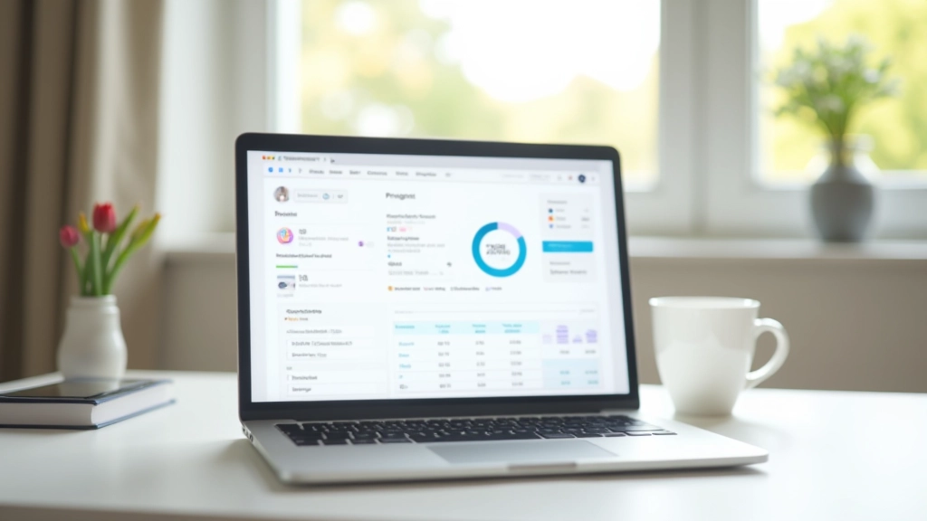 Ordinateur portable avec données financières
