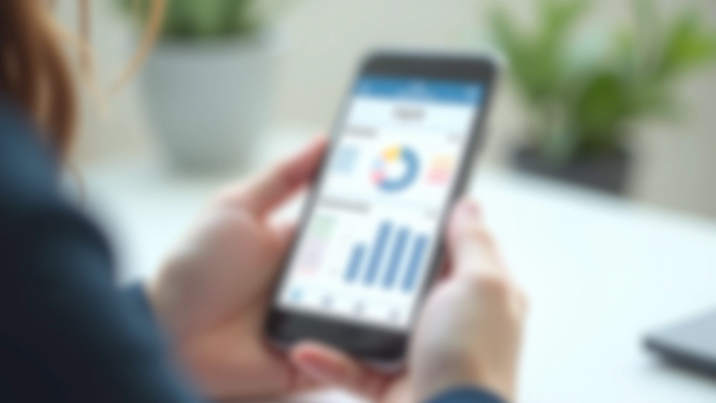 Gros plan sur un téléphone mobile affichant une application de gestion budgétaire avec graphiques